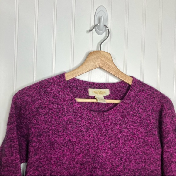 peck and peck Cashmere Sweater Small Purple Black Marled Cozy Warm Women’s - Picture 2 of 7
